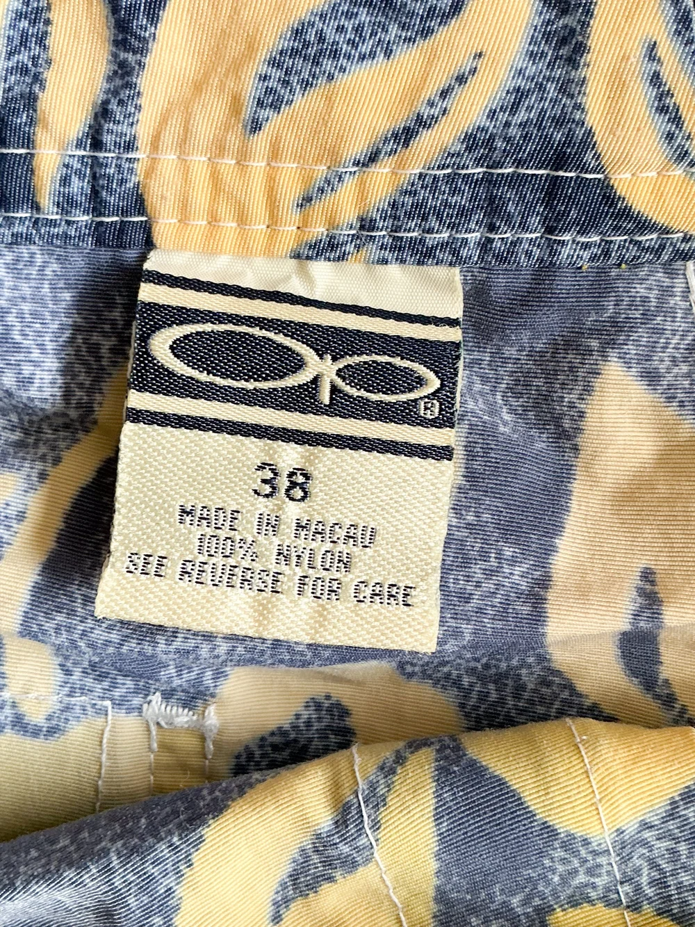 Op Vintage 90s Ocean Pacific Swim Trunks Mens Board Shorts Floral Nylon Size 38